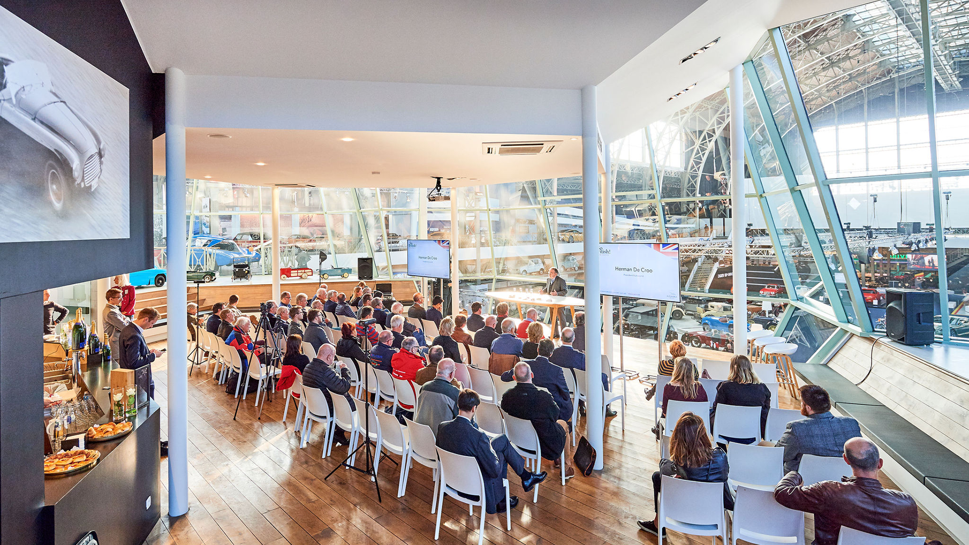 Autoworld Brussels Corporate Event View seated people