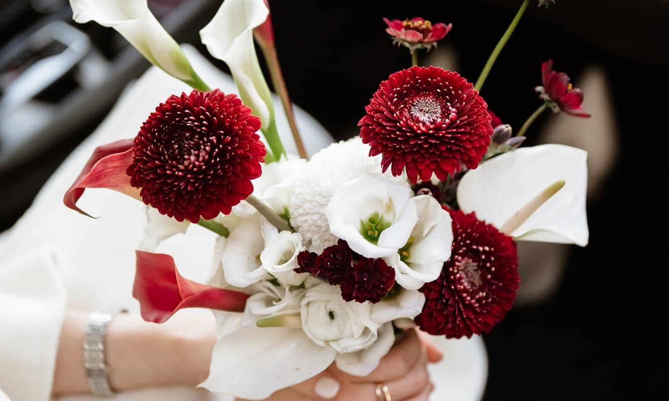 Choux de Bruxelles tendances mariage 2026 bouquet voiture